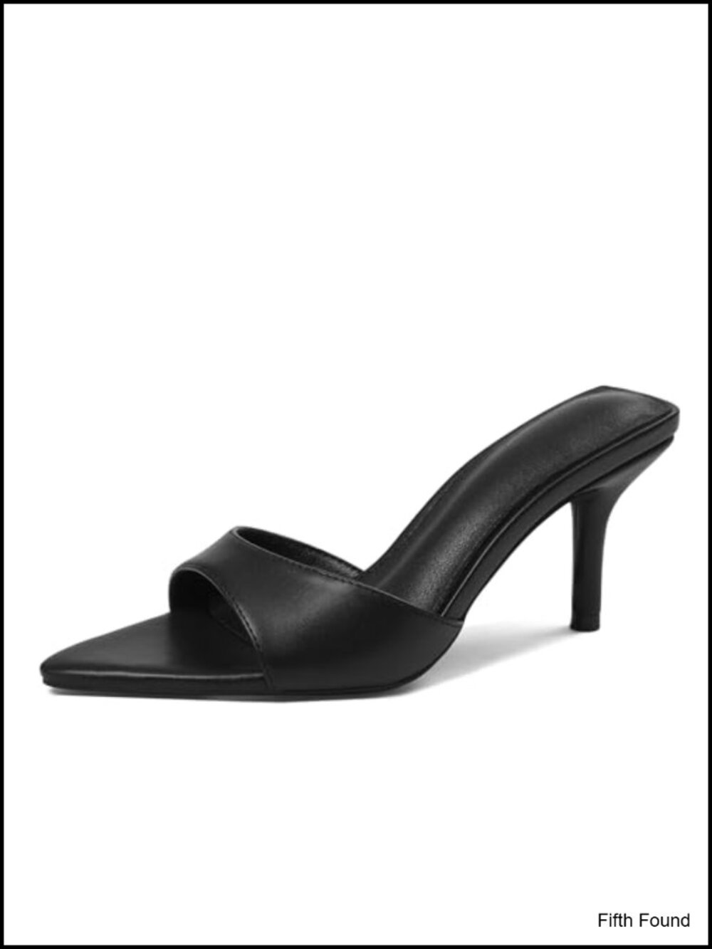 Kitten Heels Mules Pointed Open Peep Toe Backless Stiletto Slingback Slip On